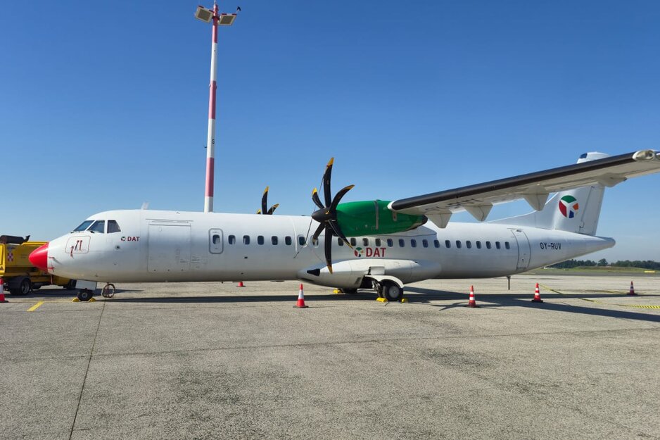 Seitenansicht ATR72 von DAT  | © Linz Airport