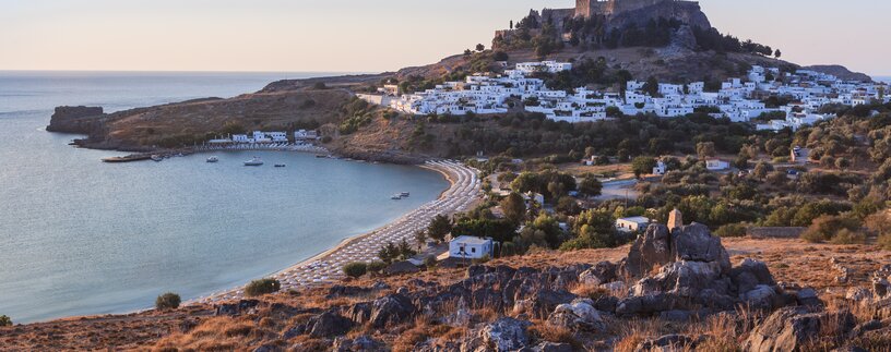 Blick über Lindos Stadt und Festung | © Envato elements