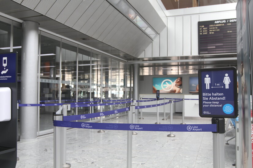 Anstellbereich vor Sicherheitskontrolle | © Linz Airport Anstellbereich vor Sicherheitskontrolle | © Linz Airport