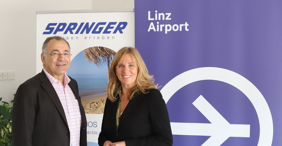Norbert Draskovits und Dr. Andrea Springer | © Flughafen Linz